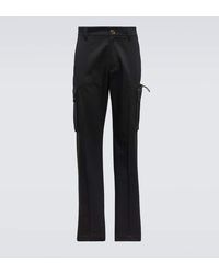 Versace - Pantalones cargo de gabardina de algodon - Lyst