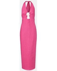 Cala De La Cruz - Orly Cutout Linen Midi Dress - Lyst