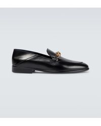 Versace - Medusa Chain-link Leather Loafers - Lyst