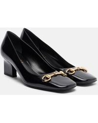 Gucci - Signora 55 Horsebit Leather Pumps - Lyst