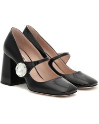 Miu Miu Pumps Mary Jane in vernice - Nero