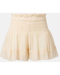 Isabel Marant - Maelly Shirred Silk Shorts - Lyst