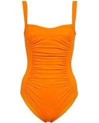 Karla Colletto Basics Ruched Swimsuit - Orange