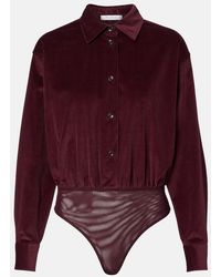 Max Mara - Fertile Cotton Velvet Bodysuit - Lyst