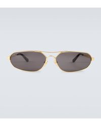 Balenciaga - Oval Metal Sunglasses - Lyst
