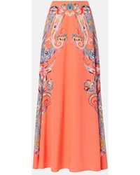 Etro - Paisley Silk Maxi Skirt - Lyst
