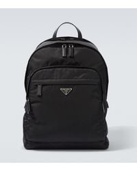 Prada - Re-Nylon Leather-Trimmed Backpack - Lyst