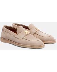 Dolce & Gabbana - Dg Suede Loafers - Lyst