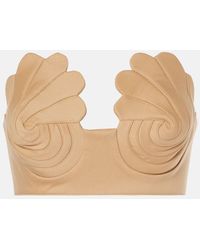 Adriana Degreas - Coquillage Strapless Cotton Crop Top - Lyst