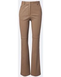 JOSEPH - Tafira Leather Flared Pants - Lyst