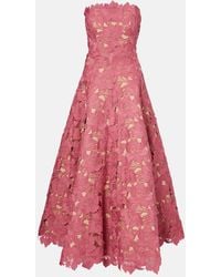Oscar de la Renta - Robe Longue En Guipure - Lyst