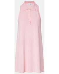 Hunza G - Logo Cotton Terry Polo Dress - Lyst