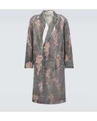 Dries Van Noten - Printed Double-Breasted Cotton Coat - Lyst