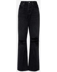 Agolde - Kelly High-Rise Distressed Straight Jeans - Lyst