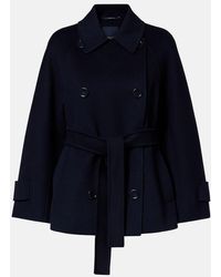 Max Mara - Louise Belted Double-Breasted Virgin Wool Jacket - Lyst