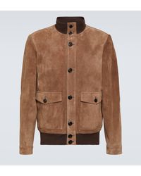 Tod's - Suede Bomber Jacket - Lyst