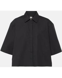 TOTEME - Cropped-Hemd Aus Baumwolle - Lyst