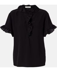 Chloé - Top Aus Crepe De Chine Aus Seide - Lyst