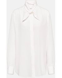 Chloé - Tie-neck Silk Shirt - Lyst