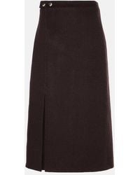 Proenza Schouler - Label Adrian Wool-Blend Midi Skirt - Lyst