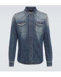 Dolce & Gabbana - Camicia di jeans - Lyst