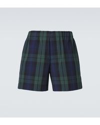 JW Anderson - Checked Cotton Seersucker Shorts - Lyst