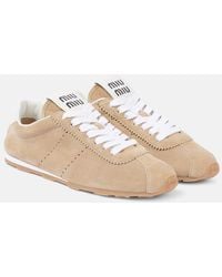 Miu Miu - Plume Suede Sneakers - Lyst