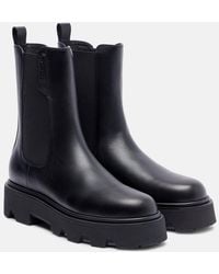 Moncler - Chelsea Boots Aurea Aus Leder - Lyst