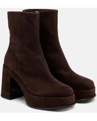 Jimmy Choo - Hadi Suede Platform Ankle Boots - Lyst