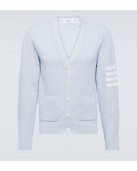 Thom Browne - 4-bar Linen And Cotton Cardigan - Lyst