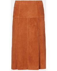 Isabel Marant - Jupe Midi Devy En Daim - Lyst