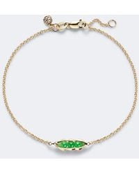 Sydney Evan - Pea Pod 14Kt Bracelet With Jades - Lyst