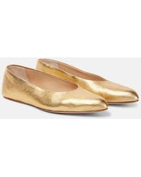Gabriela Hearst - Andre Metallic Leather Ballet Flats - Lyst