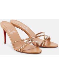 Christian Louboutin - Verzierte Sandalen Tatoosh 85 Aus Leder - Lyst