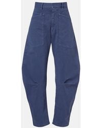 Nili Lotan - Shon Cotton Barrel-Leg Pants - Lyst