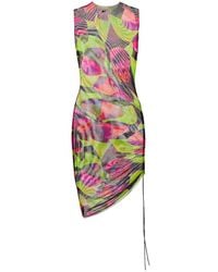 Louisa Ballou - Printed Ruched Minidress - Lyst