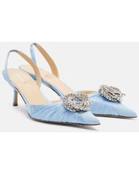 Mach & Mach - Galaxy Embellished Organza Slingback Pumps - Lyst