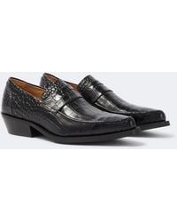 Our Legacy - Cypher Croc-Effect Leather Loafers - Lyst