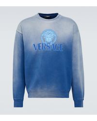Versace - Medusa Tie-Dye Cotton Jersey Sweatshirt - Lyst