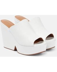 Robert Clergerie - Dolcy Leather Wedge Sandals - Lyst