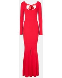 David Koma - Open-Back Ribbed-Knit Gown - Lyst