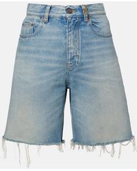 Chloé - Faded Denim Shorts - Lyst