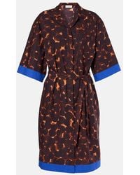 Dries Van Noten - Robe Chemise Imprimee En Coton - Lyst