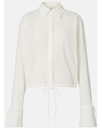 TOTEME - Cropped Cotton Shirt - Lyst