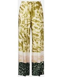 Dries Van Noten - Printed Wide-Leg Pants - Lyst