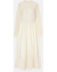 Ulla Johnson - Palermo Lace-Trimmed Cotton And Silk Gown - Lyst