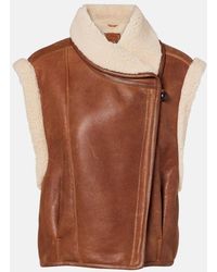 Isabel Marant - Alime Shearling-Trimmed Leather Vest - Lyst