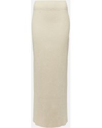 Totême - Cotton-blend Boucle Maxi Skirt - Lyst