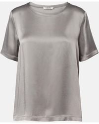 Max Mara - Satin T-Shirt - Lyst
