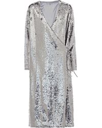 Ganni Midikleid Sequins - Mettallic
